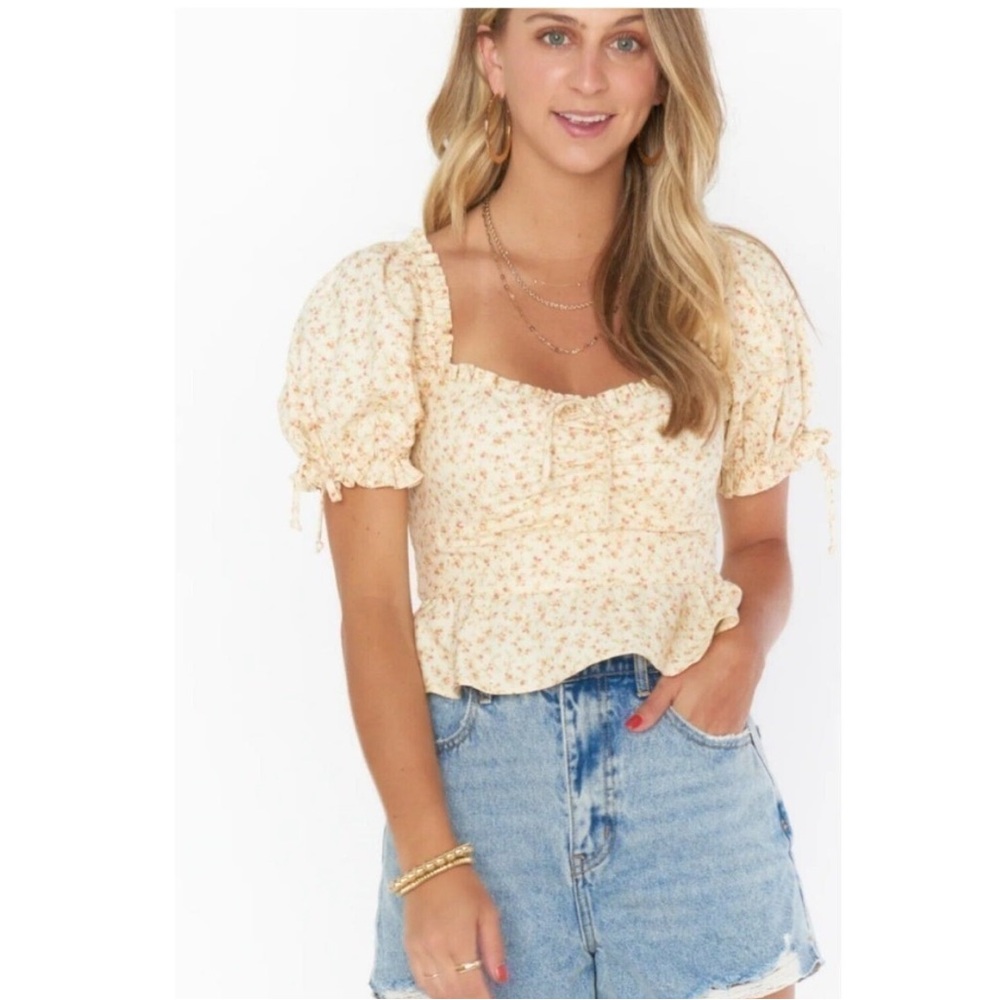 Show Me Your MUMU Floral Coquette Top